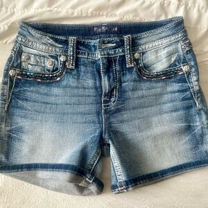 Miss Me Women's Blue Denim Shorts